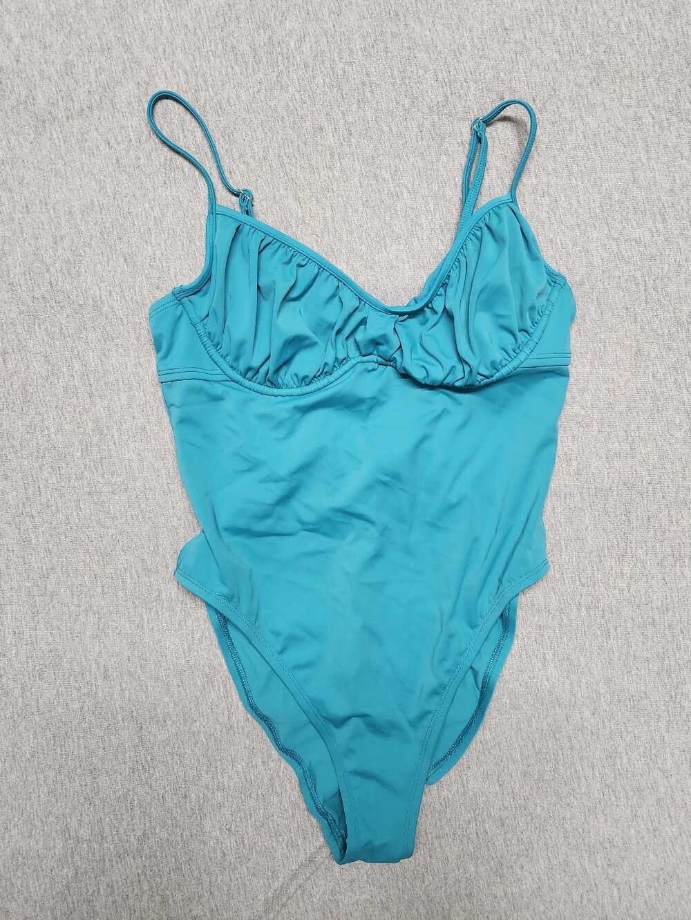 Shade & Shore Women’s Tummy‑Control Underwire One‑Piece Swimsuit – Turquoise (M)